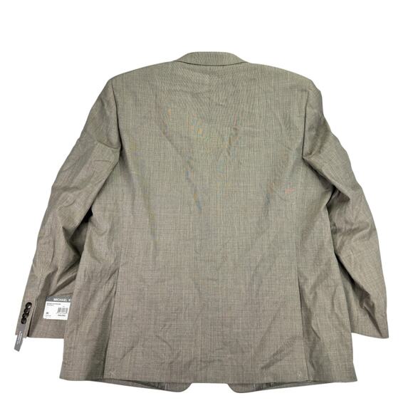 Michael Kors Mens Classic Fit Stretch Wool Blend Suit Jacket Tan 48L - Picture 4 of 5